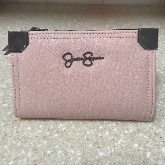 Jessica Simpson Pink Black Animal Print Wallet - Picture 1 of 10